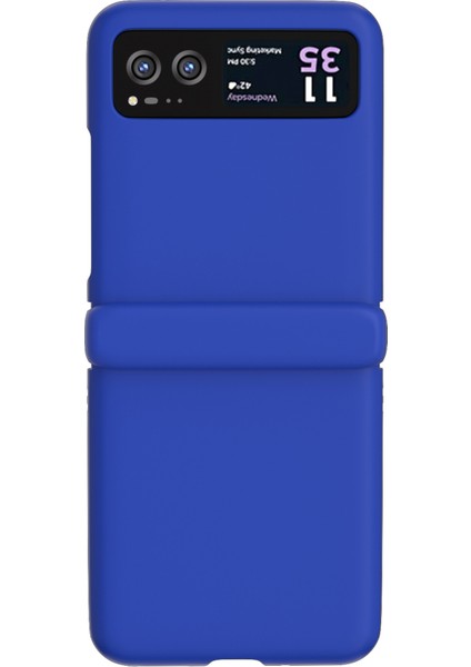 Motorola Razr 40 5g Kılıf Cilt Dokunma Menteşe Koruma Telefon Kılıfı-Koyu Mavi (Yurt Dışından)