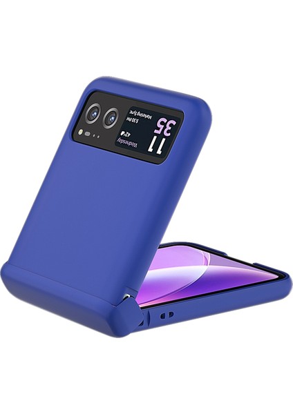 Motorola Razr 40 5g Kılıf Cilt Dokunma Menteşe Koruma Telefon Kılıfı-Koyu Mavi (Yurt Dışından) modelleri