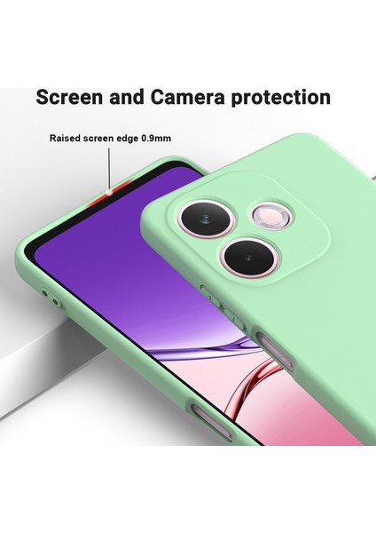 Oppo A5 Pro 4g(Global)/5g(Global)/a5 Energy 5g(China) Sıvı Silikon Kılıf Telefon Arka Kapağı El Kayışı Ile-Yeşil (Yurt Dışından) fırsatları