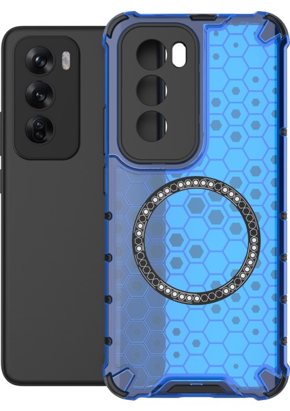 Oppo RENO12 5g (Global) Manyetik Kılıf Honeycomb Hybrid Serisi Tpu+Pc Telefon Kılıfı-Mavi (Yurt Dışından) fırsatları