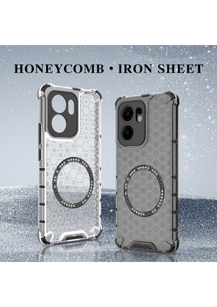 Oppo RENO13 F 5g Kılıfı Magsafe Honeycomb Tasarım Tpu+Pc Telefon Kılıfı-Kırmızı ile Uyumlu (Yurt Dışından) fiyatları