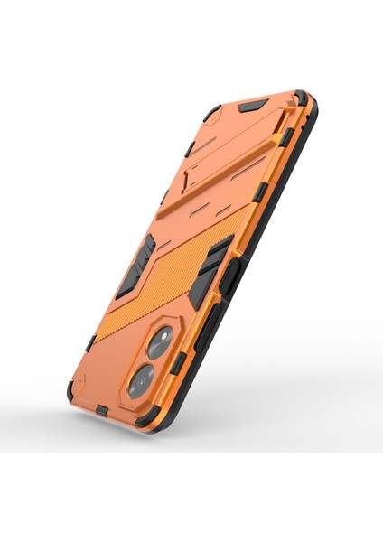 Oppo A38 4g Kılıf Çizilmeye Dayanıklı Kickstand Cep Telefonu Kılıfı-Turuncu (Yurt Dışından) modelleri
