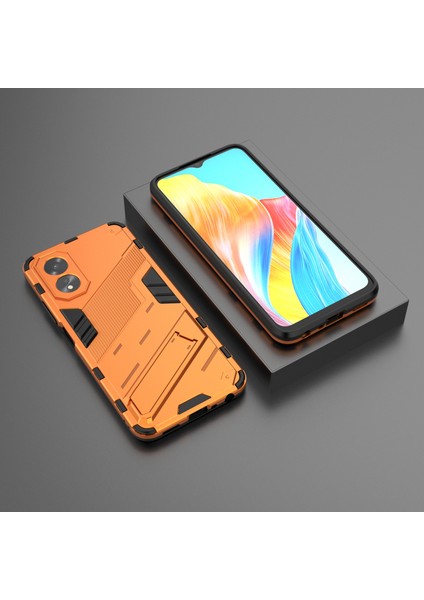 Oppo A38 4g Kılıf Çizilmeye Dayanıklı Kickstand Cep Telefonu Kılıfı-Turuncu (Yurt Dışından) indirimleri