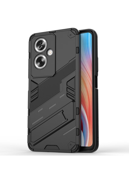 Oppo A79 5g/a2 5g Telefon Kılıfı Çizilmeye Dayanıklı Pc+Tpu Kickstand Kılıfı-Siyah (Yurt Dışından)