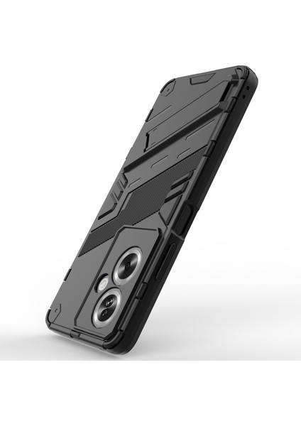 Oppo A79 5g/a2 5g Telefon Kılıfı Çizilmeye Dayanıklı Pc+Tpu Kickstand Kılıfı-Siyah (Yurt Dışından) modelleri