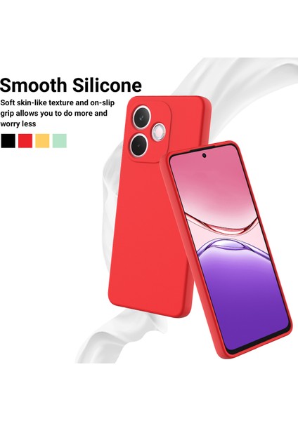 Oppo A5 Pro 4g(Global)/5g(Global)/a5 Energy 5g(China) Sıvı Silikon Kılıf Telefon Arka Kapağı El Kayışı Ile-Kırmızı (Yurt Dışından) modelleri