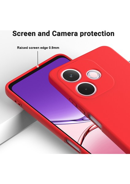 Oppo A5 Pro 4g(Global)/5g(Global)/a5 Energy 5g(China) Sıvı Silikon Kılıf Telefon Arka Kapağı El Kayışı Ile-Kırmızı (Yurt Dışından) fırsatları