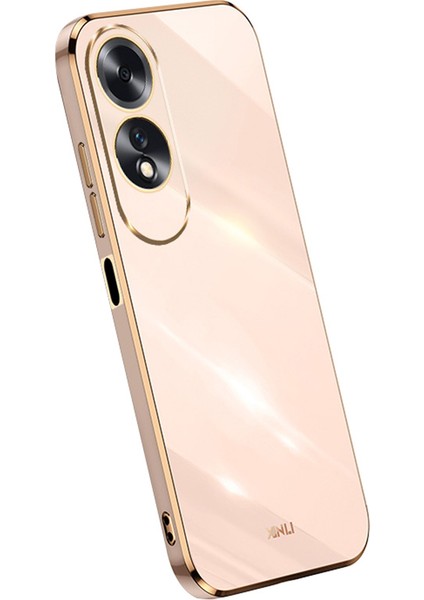 Xınlı Oppo A60 4g Kılıf Yumuşak Tpu Elektrokaplama Darbeye Dayanıklı Telefon Kılıfı-Pembe (Yurt Dışından)