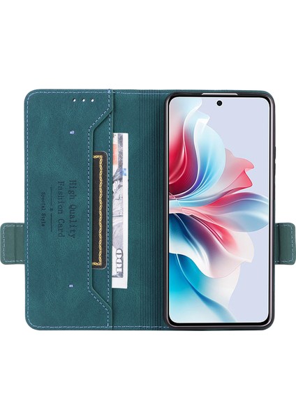 Oppo RENO11 F 5g Darbeye Dayanıklı Kılıf Donanım Dekor Pu Deri Cüzdan Telefon Kılıfı-Mavi (Yurt Dışından) fiyatları