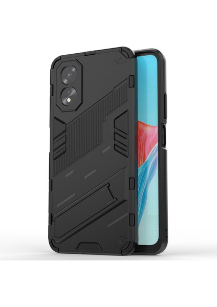 Oppo A38 4g Kılıf Çizilmeye Dayanıklı Kickstand Cep Telefonu Kılıfı-Siyah (Yurt Dışından)