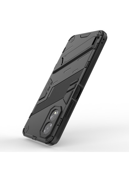 Oppo A38 4g Kılıf Çizilmeye Dayanıklı Kickstand Cep Telefonu Kılıfı-Siyah (Yurt Dışından) modelleri