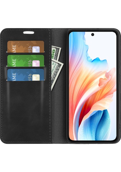 Oppo A79 5g/a2 5g Cep Telefonu Kılıfları Skin-Touch Pu Deri Cüzdan Standı Kılıfı-Siyah (Yurt Dışından) fiyatları