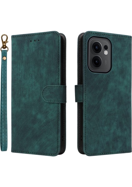 Oppo RENO13 F 5g/4g Cüzdan Kılıfı Rfıd Engelleme Pu Deri Kapak Standı Görünüm-Yeşil (Yurt Dışından)