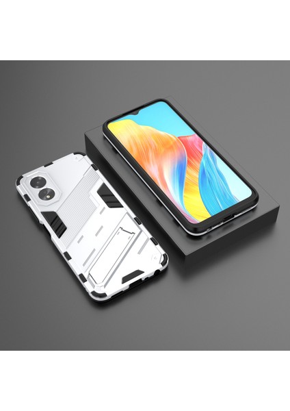 Oppo A38 4g Kılıf Çizilmeye Dayanıklı Kickstand Cep Telefonu Kılıfı-Beyaz (Yurt Dışından) indirimleri