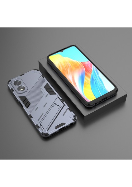 Oppo A38 4g Kılıf Çizilmeye Dayanıklı Ayaklı Cep Telefonu Kılıfı-Gri (Yurt Dışından) indirimleri