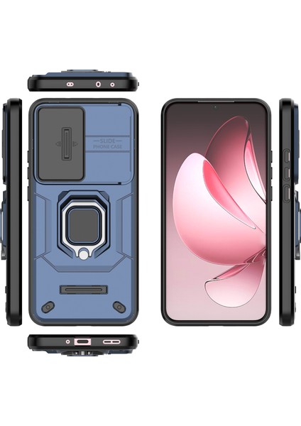 Oppo RENO13 Pro 5g Kılıf Pc+Tpu Kickstand Telefon Koruyucu Lens Kapağı-Mavi (Yurt Dışından) fırsatları