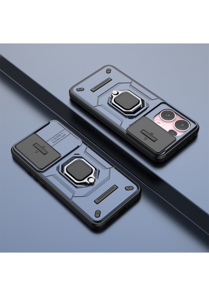 Oppo RENO13 Pro 5g Kılıf Pc+Tpu Kickstand Telefon Koruyucu Lens Kapağı-Mavi (Yurt Dışından) indirimleri