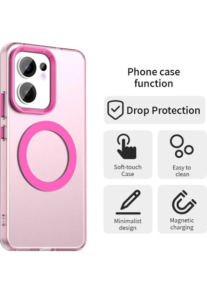 Oppo RENO13 F 5g Kılıfı Magsafe Anti Drop Hibrit Telefon Arka Kapağı ile Uyumlu-Kırmızı (Yurt Dışından) fiyatları