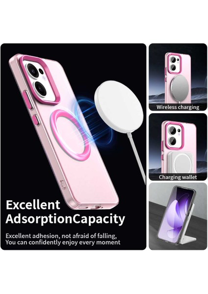 Oppo RENO13 F 5g Kılıfı Magsafe Anti Drop Hibrit Telefon Arka Kapağı ile Uyumlu-Kırmızı (Yurt Dışından) fırsatları