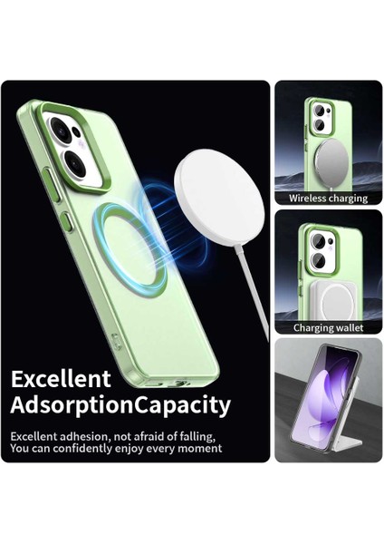 Oppo RENO13 F 5g Kılıfı Magsafe Anti Drop Hibrit Telefon Arka Kapağı ile Uyumlu-Yeşil (Yurt Dışından) fırsatları