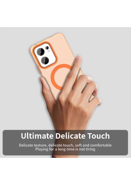 Oppo RENO13 F 5g Kılıfı Magsafe Anti Drop Hibrit Telefon Arka Kapağı ile Uyumlu-Turuncu (Yurt Dışından) indirimleri