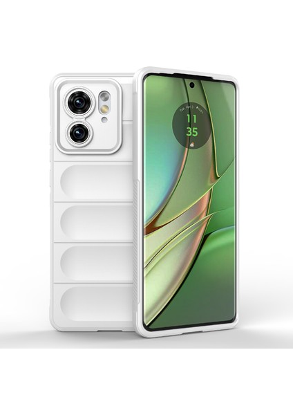 Motorola Edge 40 5g Darbeye Dayanıklı Sağlam Telefon Kılıfı-Beyaz Tpu Telefon Kılıfı (Yurt Dışından)