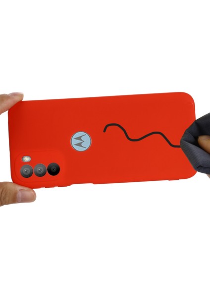 Motorola Moto G51 5g Sıvı Silikon Telefon Kılıfı Yumuşak Mikrofiber Astar Ipeksi Yumuşak Koruyucu Kılıf Kayışlı-Kırmızı (Yurt Dışından) fiyatları