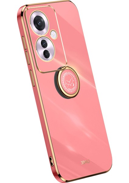 Xınlı Oppo RENO11 F 5g Kılıf Elektrokaplama Tpu Telefon Kılıfı Kickstand Ile-Kırmızı (Yurt Dışından)