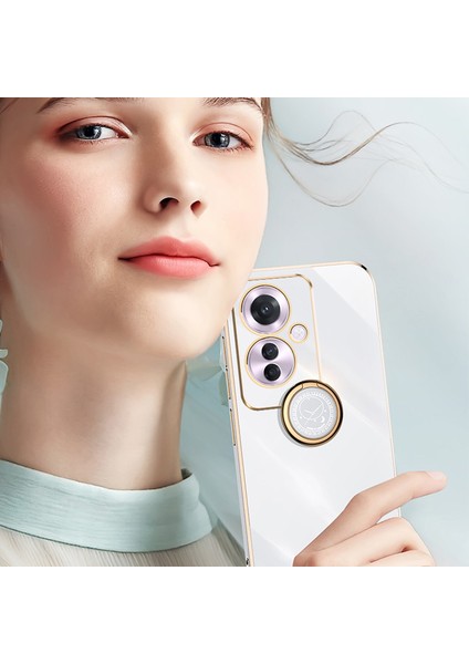 Xınlı Oppo RENO11 F 5g Kılıf Elektrokaplama Tpu Telefon Kılıfı Kickstand Ile-Mor (Yurt Dışından) fırsatları