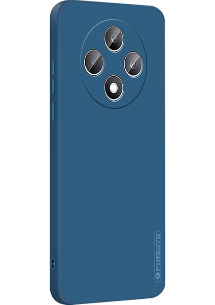 Pınwuyo Jk Dokunmatik Serisi Oppo RENO12 F 5g/4g Kılıf Ipeksi Dokunmatik Yumuşak Tpu Telefon Arka Kapağı-Lacivert (Yurt Dışından)