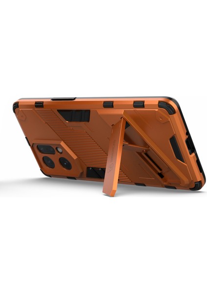 Oppo Find X5 Için Iyi Korunan Çizilmez Sert Pc + Yumuşak Tpu Cep Telefonu Kılıfı Kickstand Kapağı-Turuncu (Yurt Dışından) indirimleri