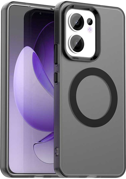 Oppo RENO13 F 5g Kılıfı Magsafe Anti Drop Hibrit Telefon Arka Kapağı ile Uyumlu-Siyah (Yurt Dışından)