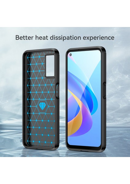 Oppo A36/A76/REALME 9i 4g Fırçalanmış Yüzey Karbon Fiber Doku Tpu Arka Kılıf Telefon Kılıfı-Siyah (Yurt Dışından) indirimleri