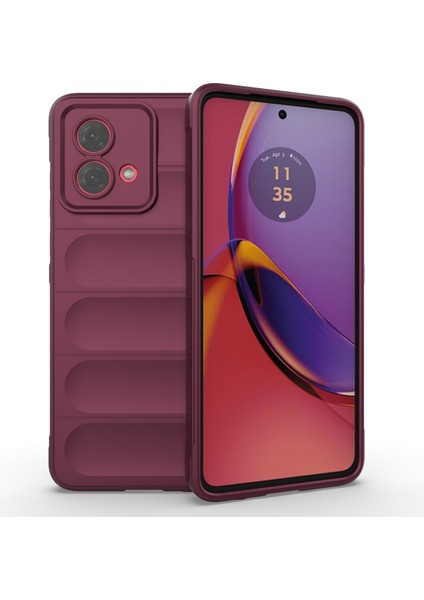 Motorola Moto G84 5g Kılıf Çizilmez Sağlam Telefon Tpu Kılıfı-Şarap Kırmızısı (Yurt Dışından)