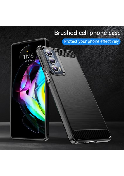 1.8mm Ultra Ince Yumuşak Tpu Kılıf Düşmeye Karşı Hava Yastığı Köşe Tasarımı Karbon Fiber Dokulu Telefon Kılıfı Fırçalanmış Yüzeyli Motorola Edge 20-Siyah (Yurt Dışından) fırsatları