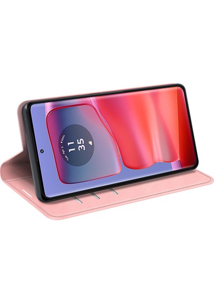 Motorola Edge 50 Pro 5g Kılıf Cüzdan Kart Tutucu Cilt Dostu Deri Cep Telefonu Kılıfı-Pembe (Yurt Dışından) modelleri