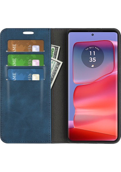 Motorola Edge 50 Pro 5g Kılıf Cüzdan Kart Tutucu Cilt Dostu Deri Cep Telefonu Kılıfı-Mavi (Yurt Dışından) fiyatları