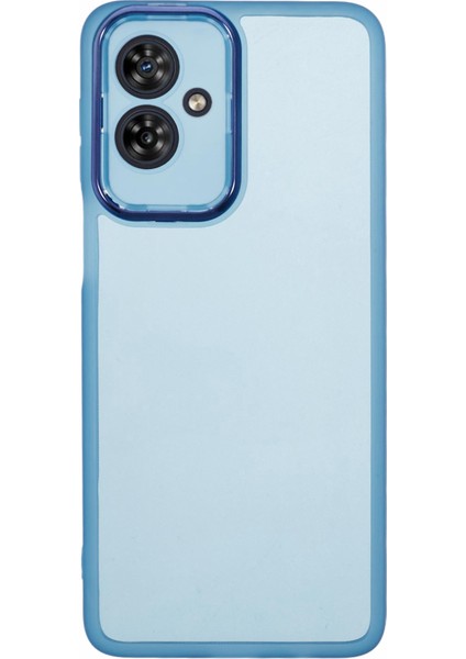 Dksm Serisi Motorola Moto G54 5G/G54 Power 5G/G64 5g Kılıf Elektrolizle Kaplanmış Kamera Çerçevesi Tpu Telefon Kılıfı-Şeffaf Mavi (Yurt Dışından)