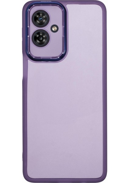 Dksm Serisi Motorola Moto G54 5G/G54 Power 5G/G64 5g Kılıf Elektrolizle Kaplanmış Kamera Çerçevesi Tpu Telefon Kılıfı-Şeffaf Mor (Yurt Dışından)