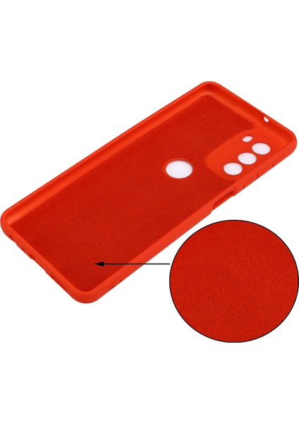 Motorola Moto G51 5g Sıvı Silikon Telefon Kılıfı Yumuşak Mikrofiber Astar Ipeksi Yumuşak Koruyucu Kılıf Kayışlı-Kırmızı (Yurt Dışından) indirimleri