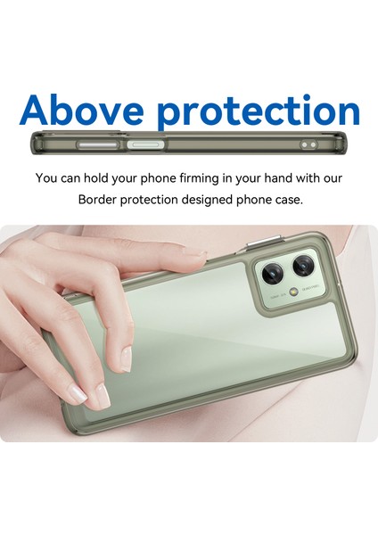Motorola Moto G54 5g Tpu+Akrilik Kılıf Şeffaf Arka Telefon Kılıfı-Şeffaf Gri (Yurt Dışından) indirimleri