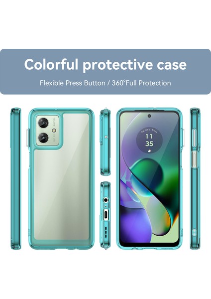 Motorola Moto G54 5g Tpu+Akrilik Kılıf Şeffaf Arka Telefon Kılıfı-Şeffaf Mavi (Yurt Dışından) fiyatları