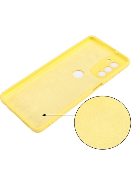 Motorola Moto G51 5g Sıvı Silikon Telefon Kılıfı Yumuşak Mikrofiber Astar Ipeksi-Yumuşak Koruyucu Kılıf Kayışlı-Sarı (Yurt Dışından) indirimleri