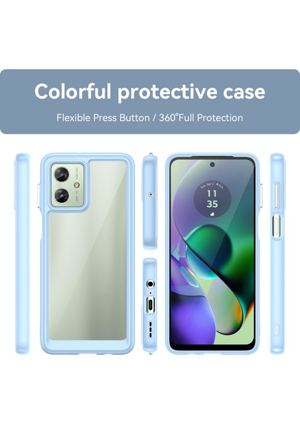 Motorola Moto G54 5g Tpu+Akrilik Kılıf Şeffaf Arka Telefon Kılıfı-Mavi (Yurt Dışından) fiyatları