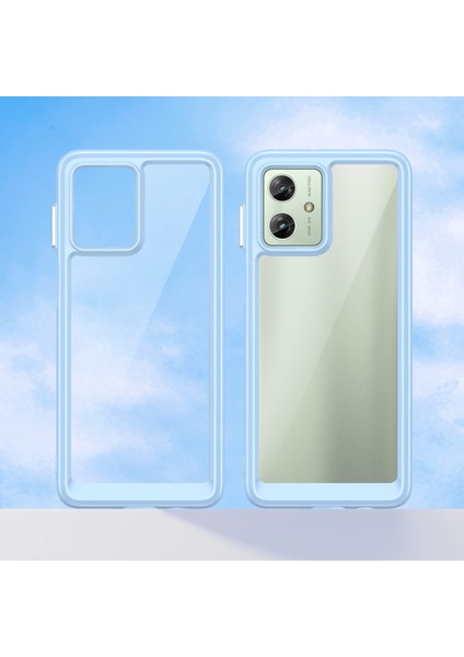 Motorola Moto G54 5g Tpu+Akrilik Kılıf Şeffaf Arka Telefon Kılıfı-Mavi (Yurt Dışından) modelleri