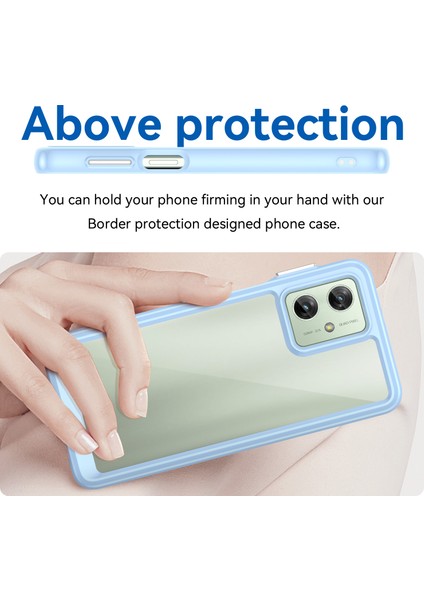 Motorola Moto G54 5g Tpu+Akrilik Kılıf Şeffaf Arka Telefon Kılıfı-Mavi (Yurt Dışından) indirimleri