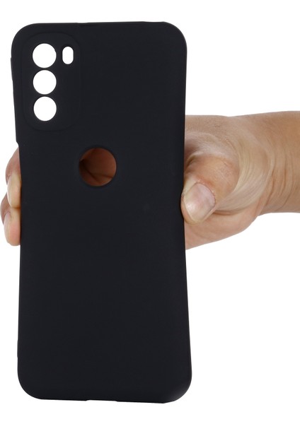 Motorola Moto G51 5g Sıvı Silikon Telefon Kılıfı Yumuşak Mikrofiber Astar Ipeksi Yumuşak Koruyucu Kılıf Kayışlı-Siyah (Yurt Dışından) modelleri