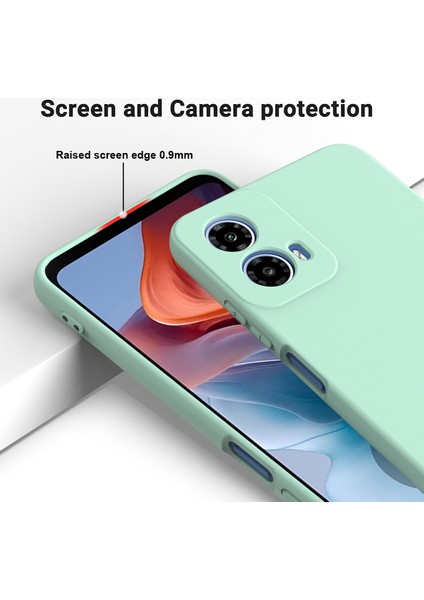 Motorola Moto G45 5G/G34 5g Kılıf Sıvı Silikon Arka Kapak Fiber Astarlı-Yeşil (Yurt Dışından) fırsatları