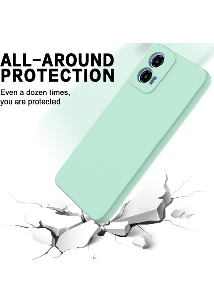 Motorola Moto G45 5G/G34 5g Kılıf Sıvı Silikon Arka Kapak Fiber Astarlı-Yeşil (Yurt Dışından) indirimleri