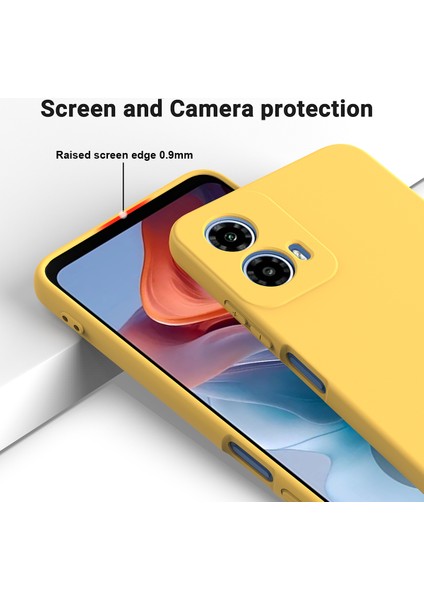 Motorola Moto G45 5G/G34 5g Kılıf Sıvı Silikon Arka Kapak Fiber Astarlı-Sarı (Yurt Dışından) fırsatları